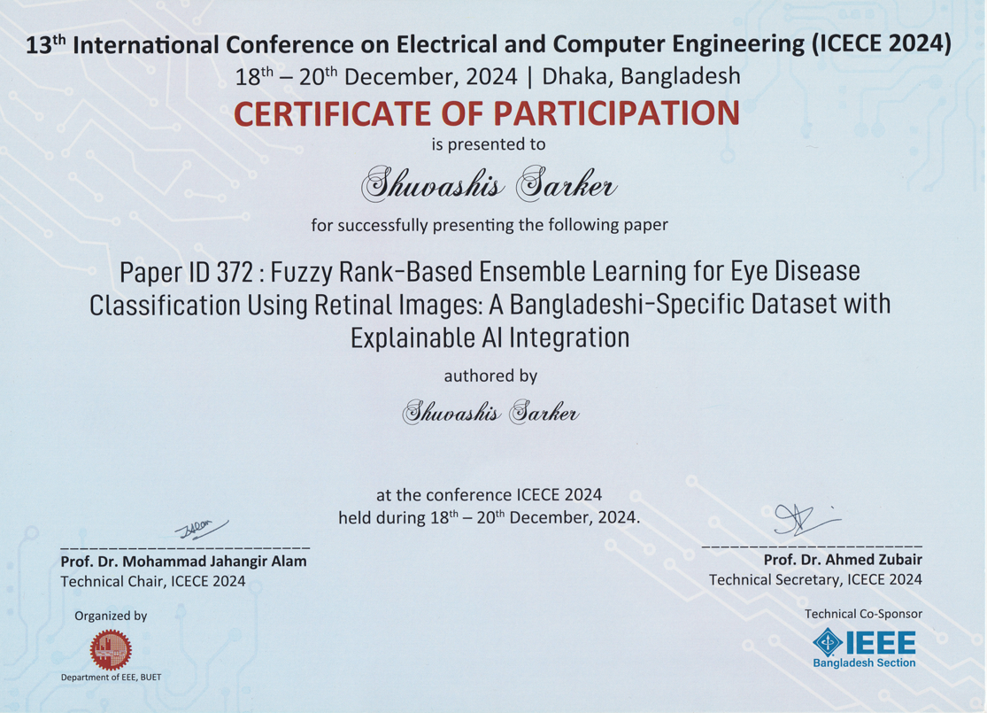 Certificate of Participation – ICECE 2024